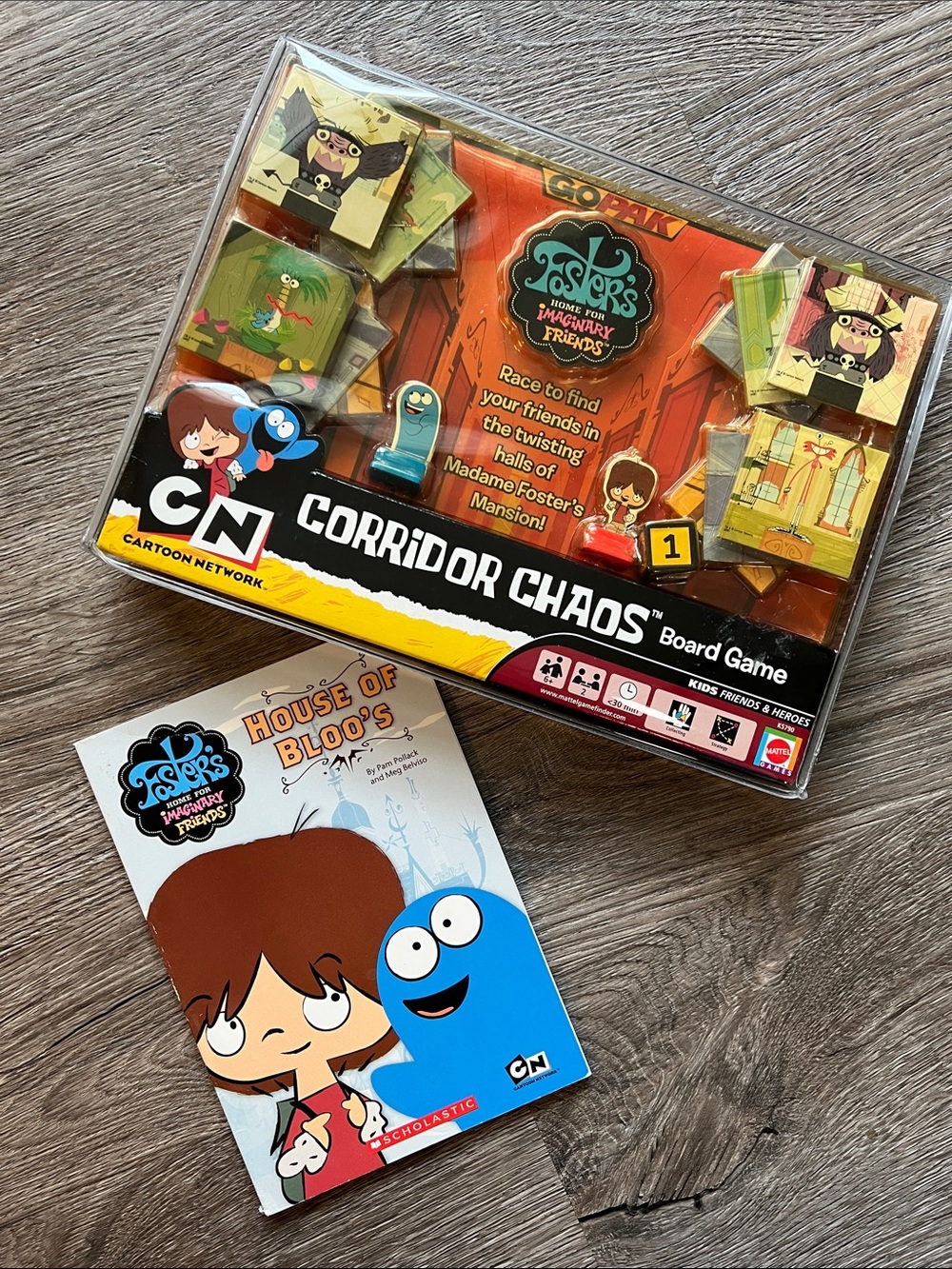 Vintage Foster’sHome for Imaginary Friends Corridor Chaos GoPak game & Book RARE